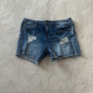 Vigoss Distressed Blue Denim Cutoff Shorts